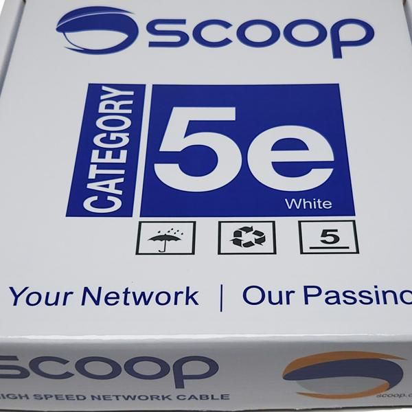 Scoop 100M Box Cat5E Cca White Utp Cable