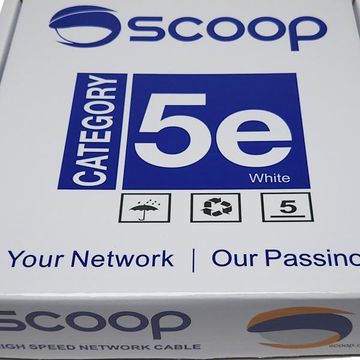 Scoop 100M Box Cat5E Cca White Utp Cable