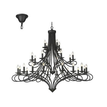 28LT Chandelier Black E14 28x40w