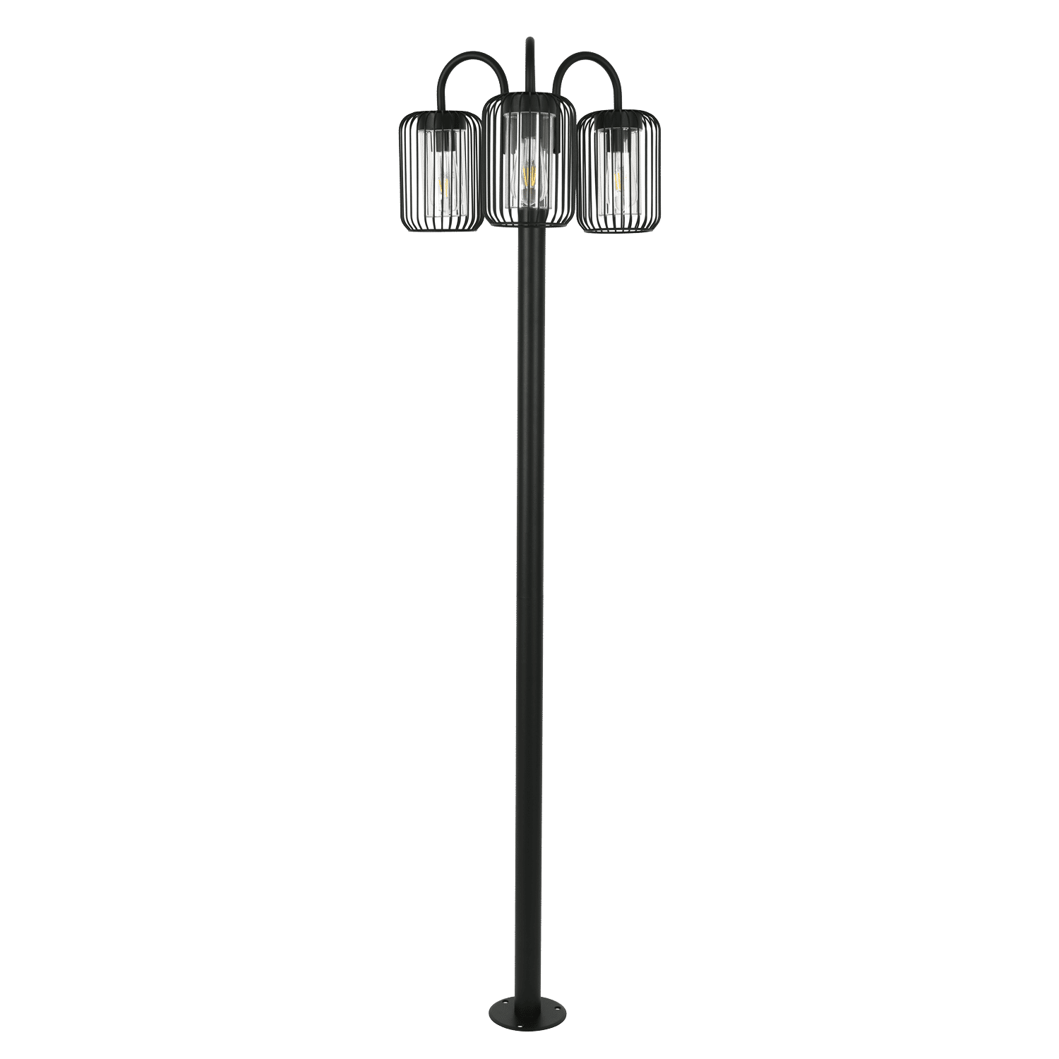 Zebbies Lighting Koda Black 3 Light Outdoor Pole