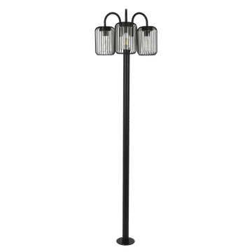 Zebbies Lighting Koda Black 3 Light Outdoor Pole