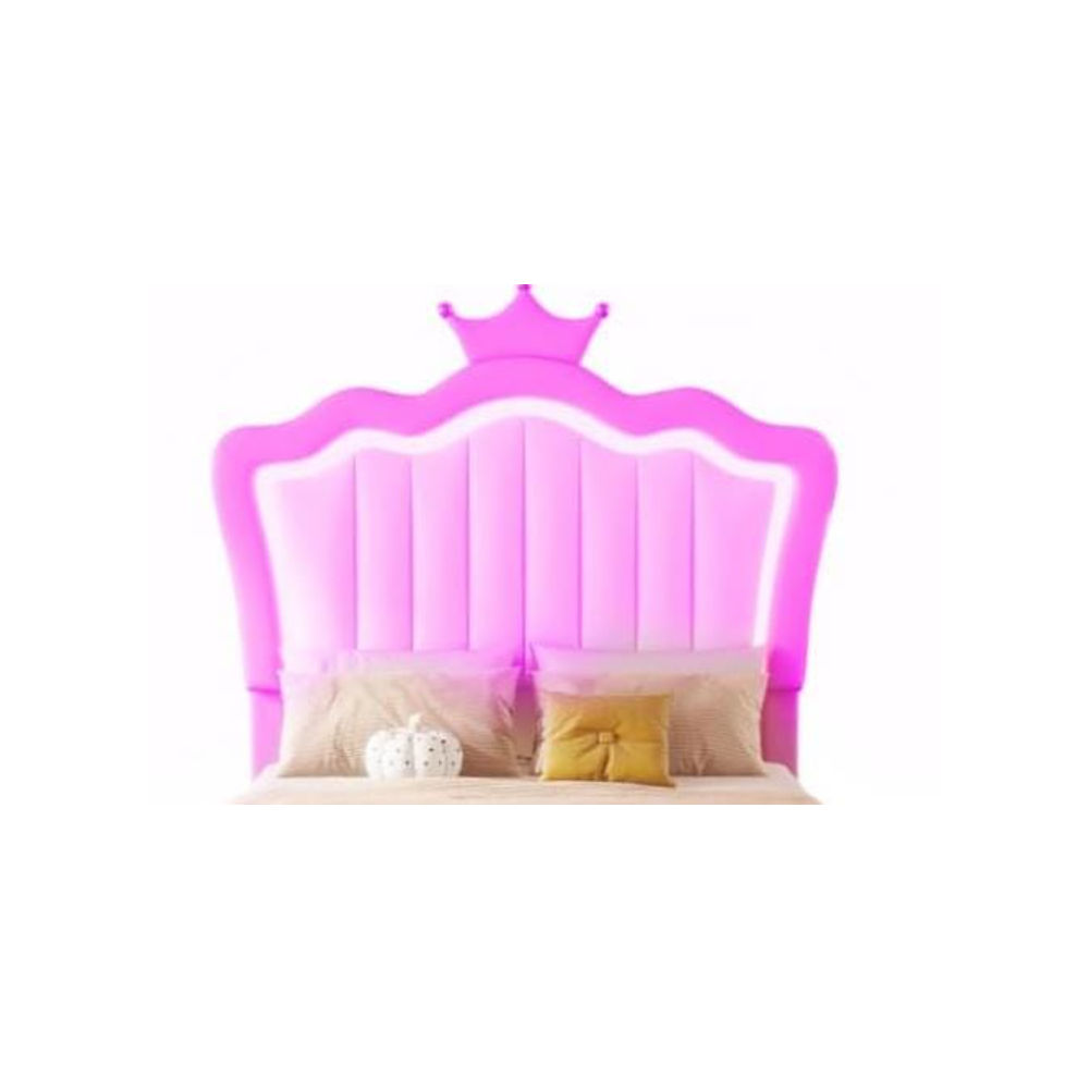 Dark Pink Crown headboard Double