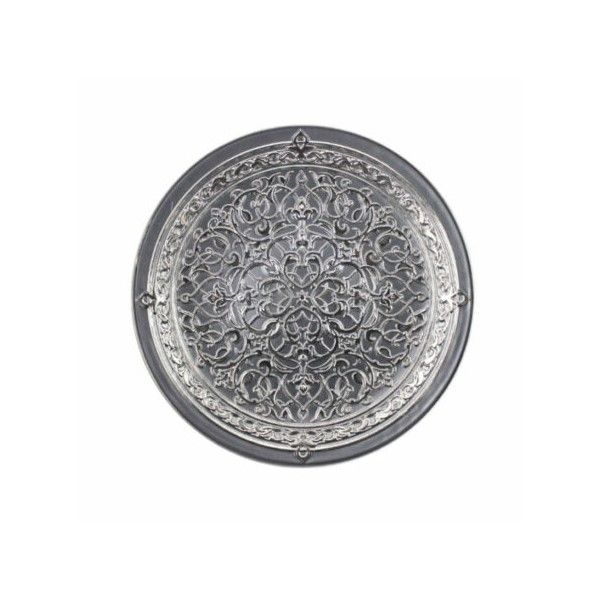 IRENA PLATE INSTANBUL 35CM LIGHT GREY & SILVER - Set of 1