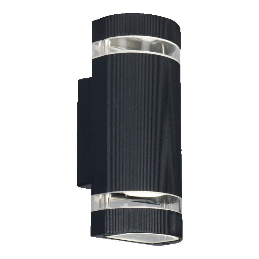 Cast Aluminium Wall Bracket with Glass Up and Down Facing IP44 2 x GU10