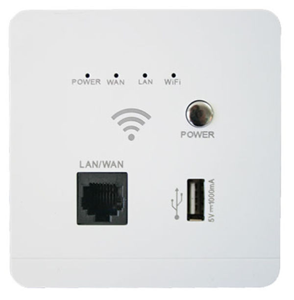 3x3 Networking Fitting: Access Point,  Wi-Fi Repeater And USB Charger
