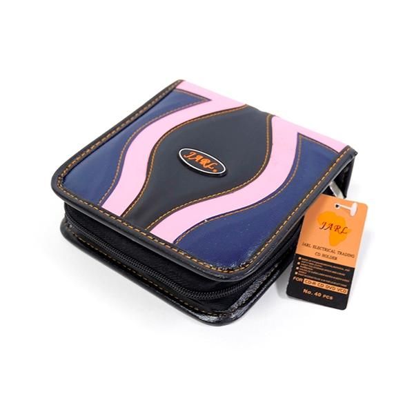 Jarl 40pcs Cd Wallet Pink Black & Blue