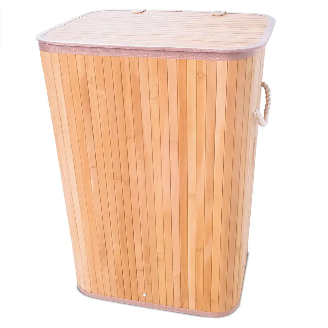 Laundry Basket, Bamboo – 31.5cm x 42.5cm x 60cm, 72L