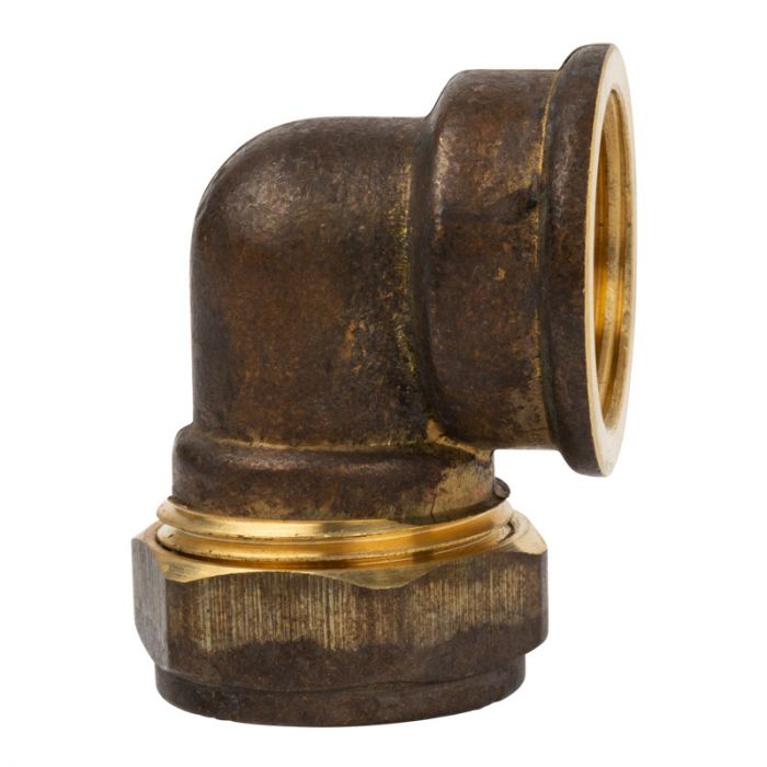 Compression Brass Elbow 90D C x FI 15mmx1/2