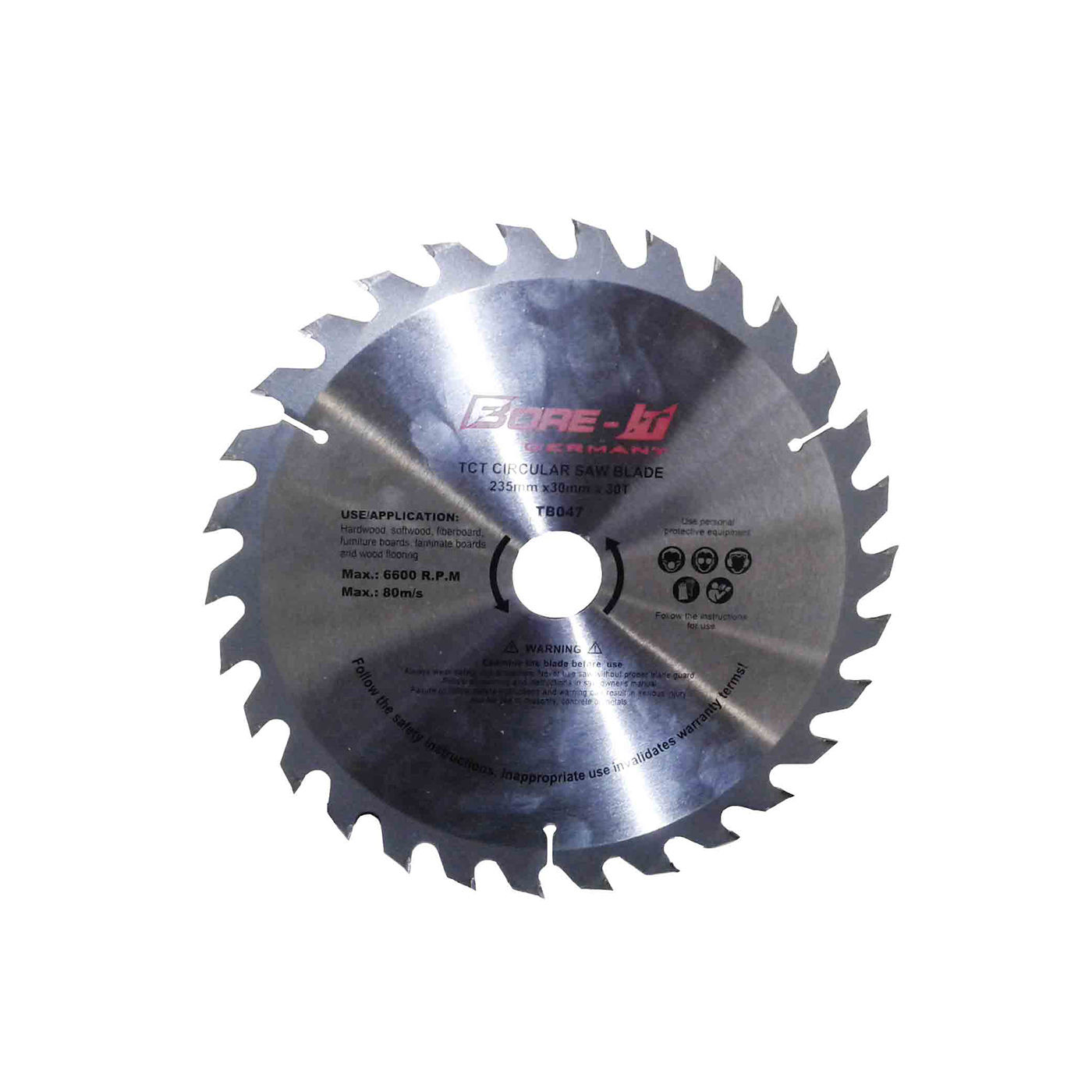 Bore-it - Circular Saw Blade - 235mm X 30t X 30/20/16b