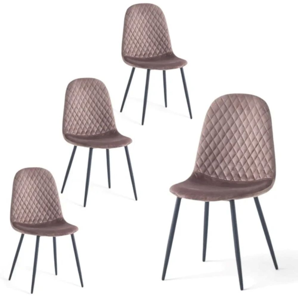 Rika Dining Chair Brown SET of 4