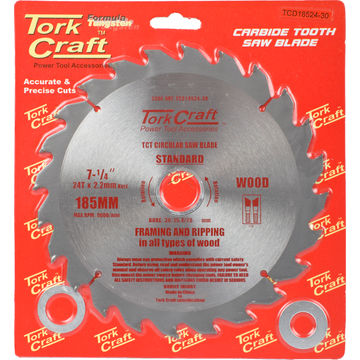 Tork Craft - Blade Tct 185 x 24T 30/20/16/1 - 3 Pack