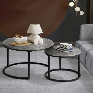 Eclipse 2pc Nesting Tables - Grey