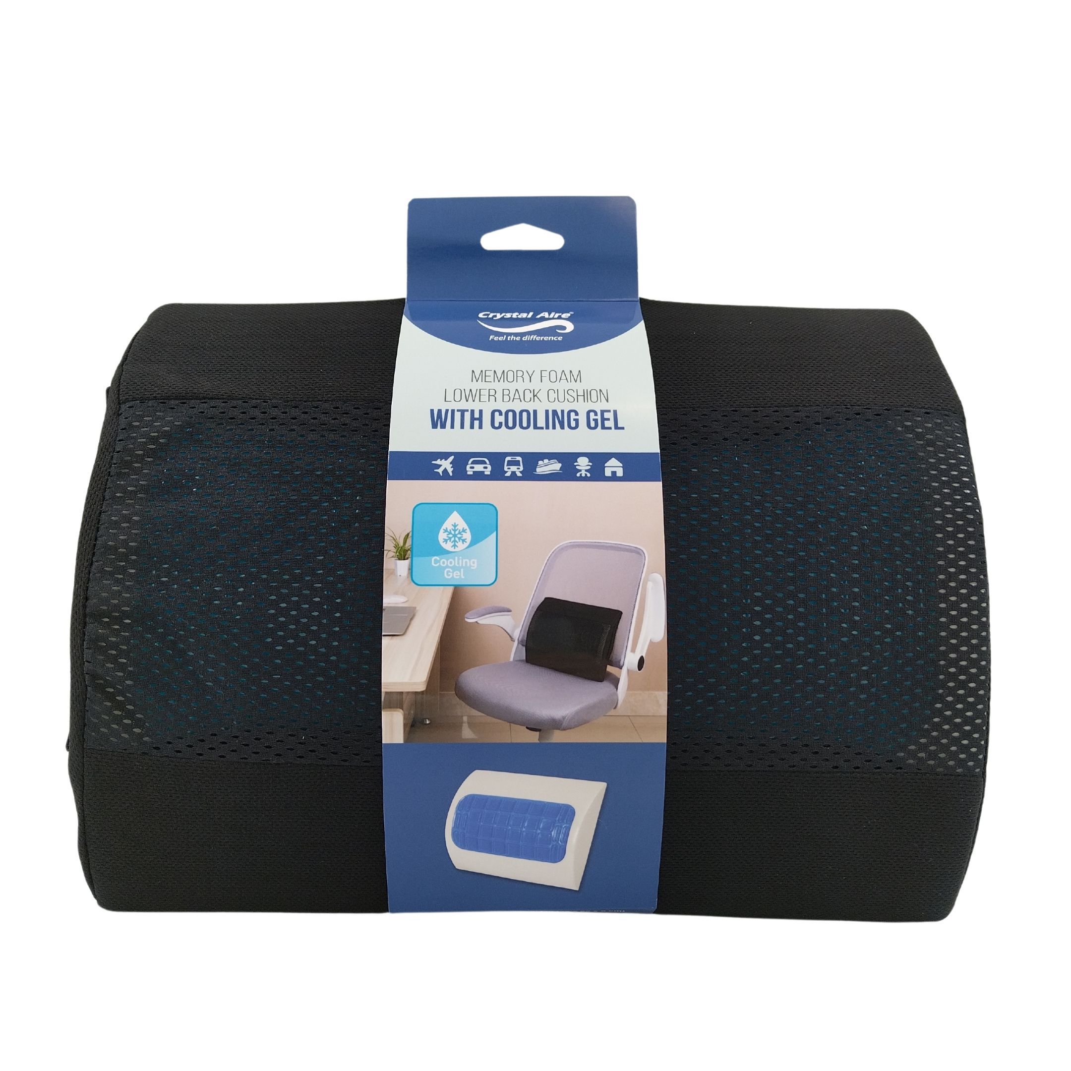 Memory Foam Lower Back Cushion With Cooling Gel LEROY MERLIN