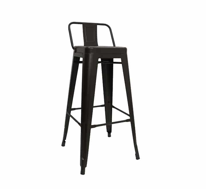 Vividitto - Replica Low Back Tolix Bar Stool - Brown