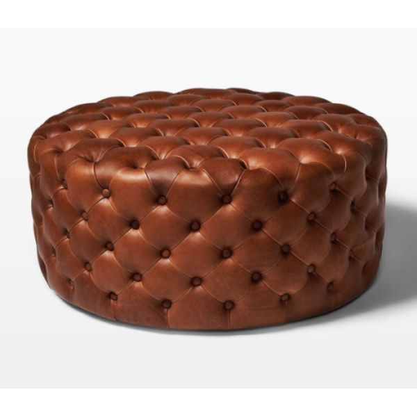 Paris MFH Brown Leather Coffee Table