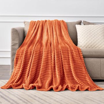 MHome Flannel Throw Blanket – Ultra-Soft 100% Polyester Cozy Fleece