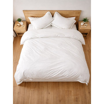 Rey's Fine Linen - Egyptian Collection - Oxford Satin Stitch Duvet Cover - Olive Green - Double(01 Set)