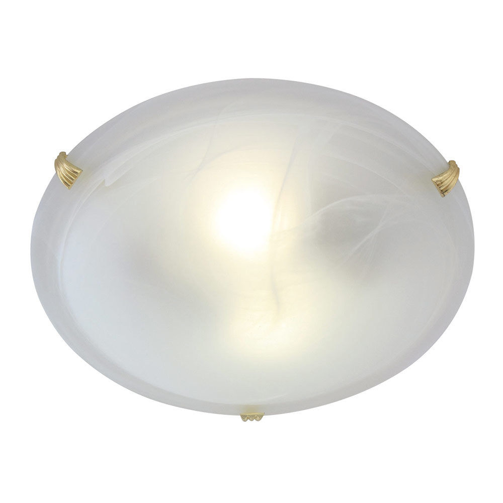 Eurolux - Alabaster - Ceiling Light - 300mm - Polished Brass - 2 Pack