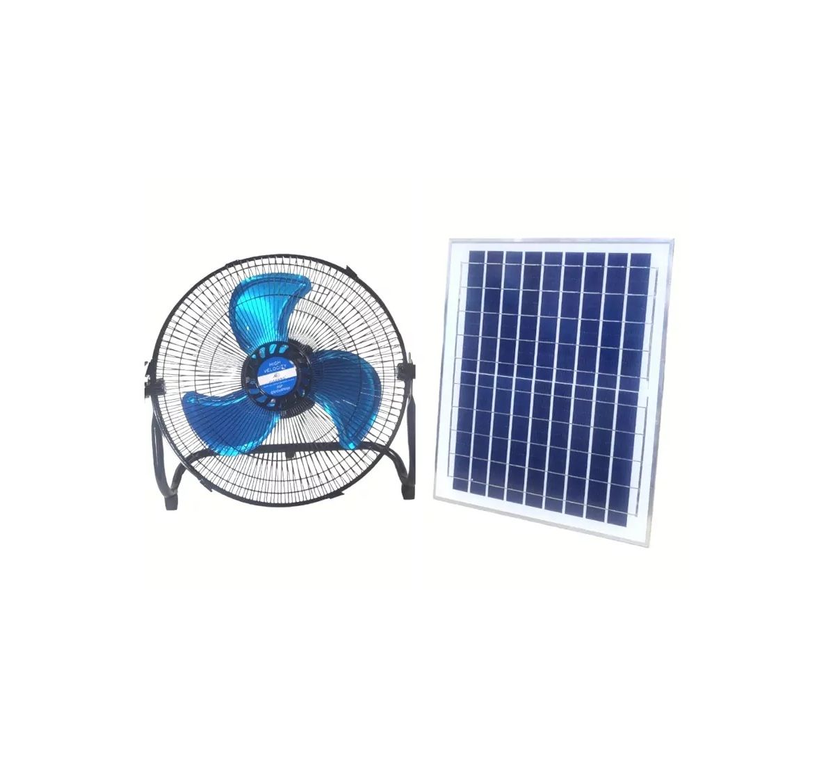 Jiageng JG20375108 Rechargeable Solar Fan 12Inch 10W With 3 Speed Oscillating