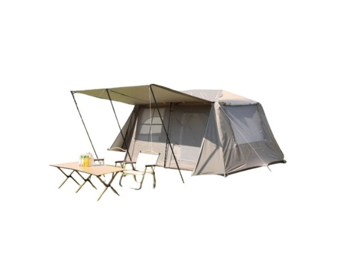 Large Family Camping Tent with Canopy Awning