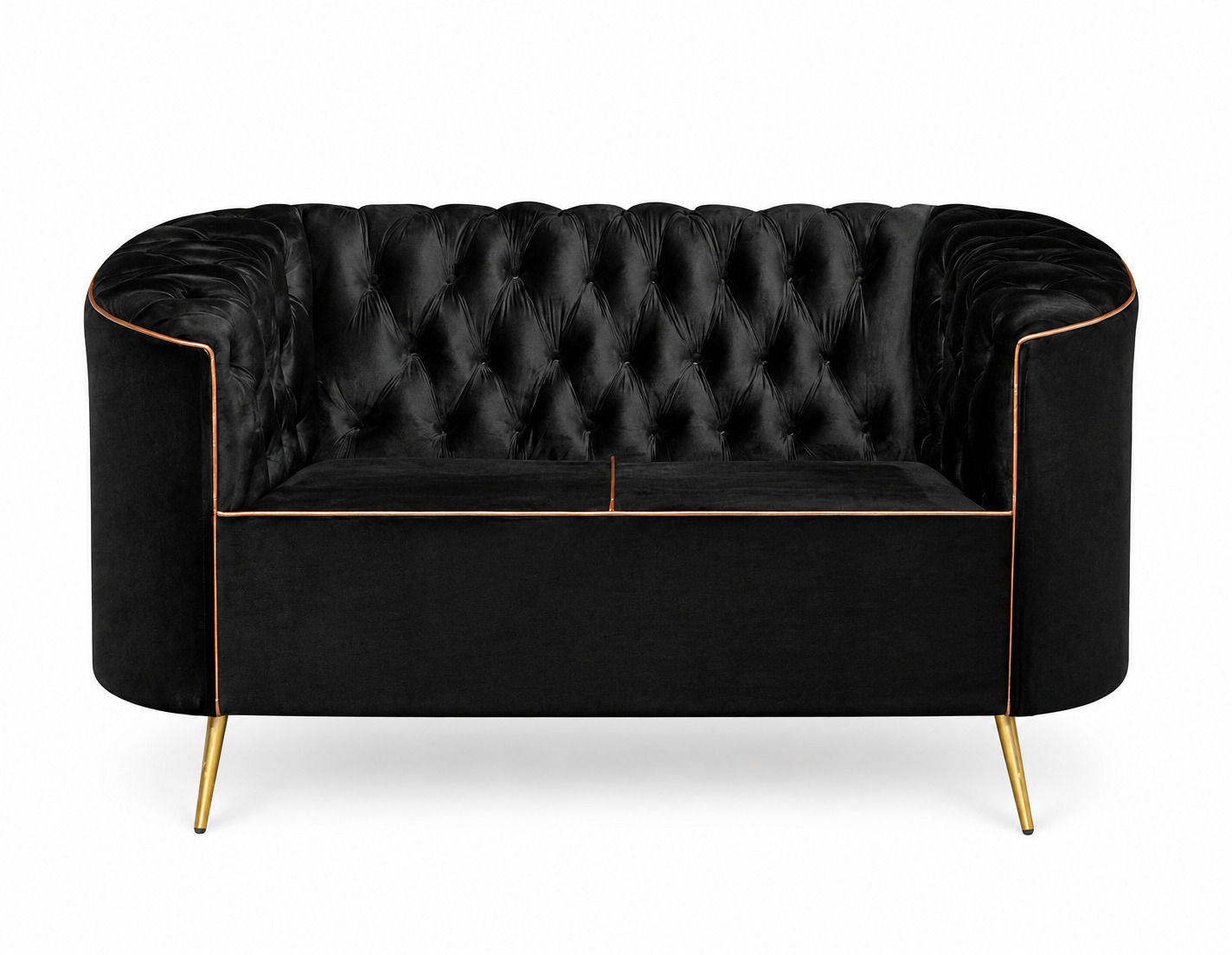 Comfy Home Furnitures Diablo 2 Seater Sofa Black