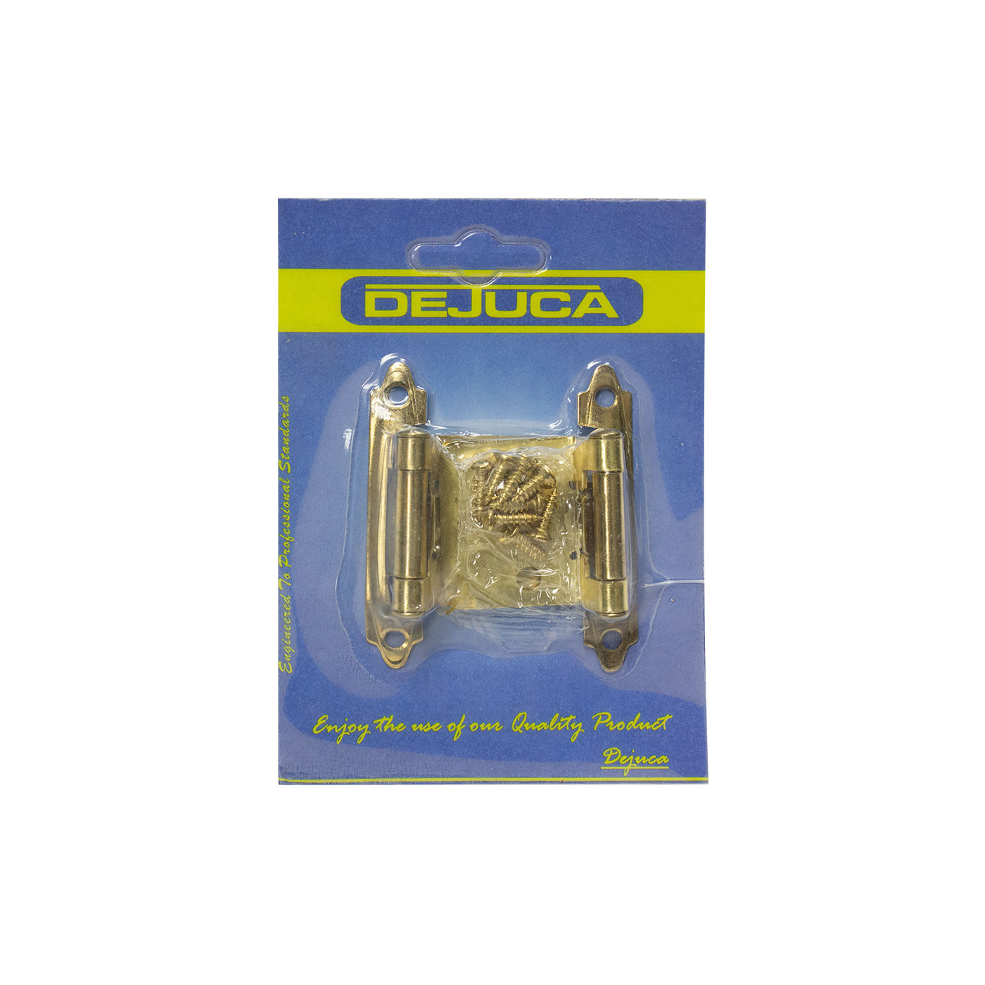 Dejuca - Self Closing Hinge - Brass - Plated - 1pair/Card  - 8 Pack