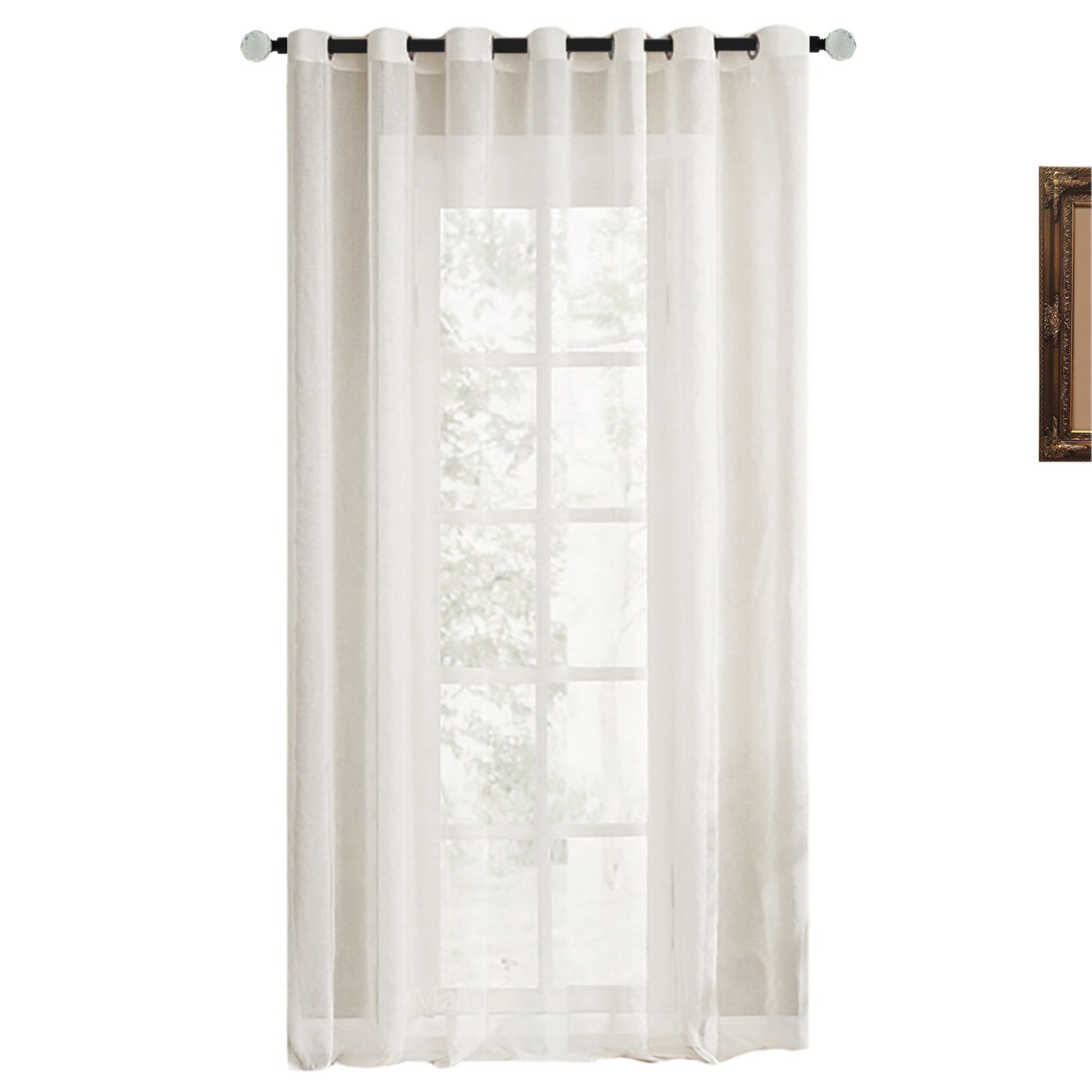 Matoc Designs Curtain -Mystic Voile -Cream -Eyelet - 140cm W x 233cm H