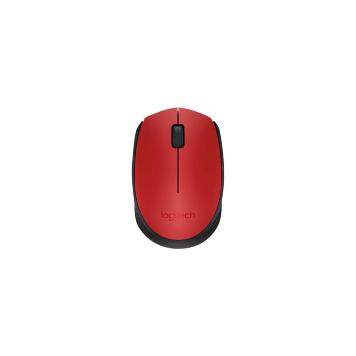 Logitech M171 Wireless Mouse - RED Nano USB receiver; 3-Button Optical tracking Rachet Wheel; 10Mts. Range
