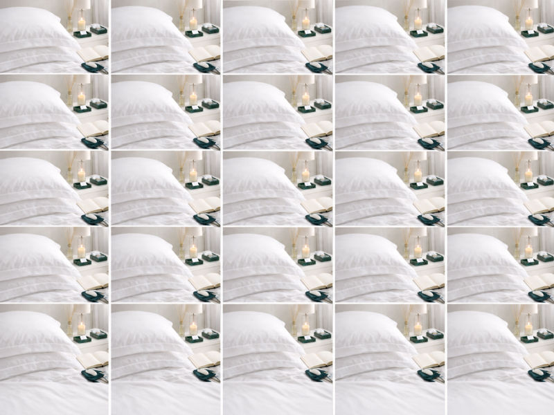 Premium Collection - Oxford Optical White Satin Stitch Pillow Cover Set - King - (30 Sets)