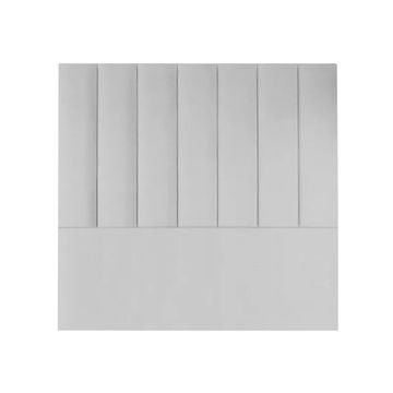 Maya Velvet Panel Headboard - Queen - Light Grey