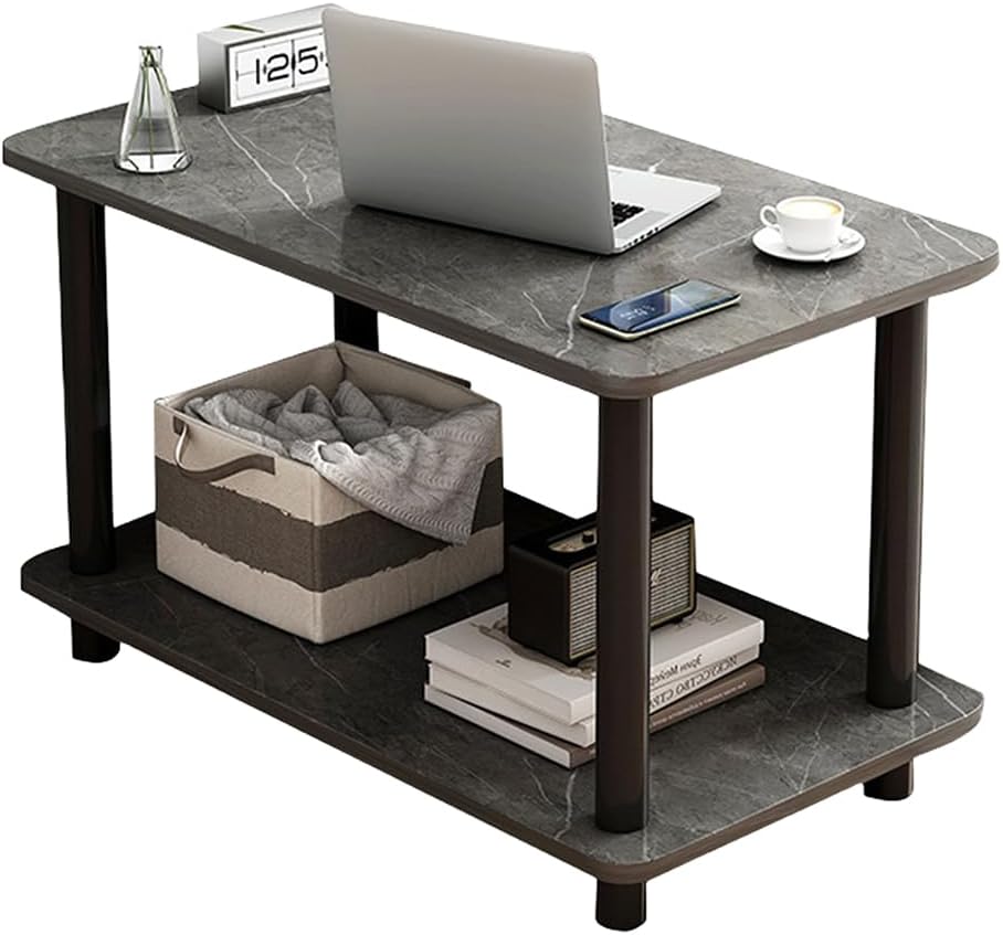 MFurn 2-Tier Faux Marble Top Coffee Table