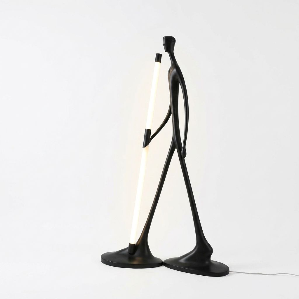 Human Sculpture LED Floor Lamp-Black