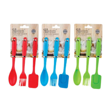 Silicone Spatula Set - 3 Pieces Per Pack (Pack of 6)