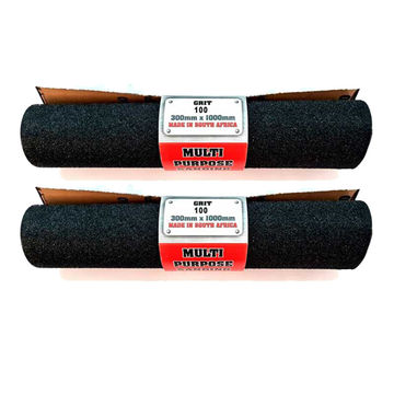 Abrasive Sanding Roll DIY Grit 100 - 1mt x 300mm ( 2 Pack )