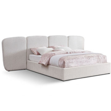 Audrina Sleigh Bed Queen - Coco Off White