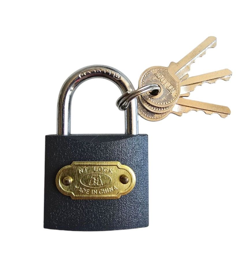 NT TOOLS - Iron Padlock 38mm - 3 Keys (Boxed)