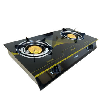 Aruif- Two Burner Auto Ignition Tempered Glass Gas Stove