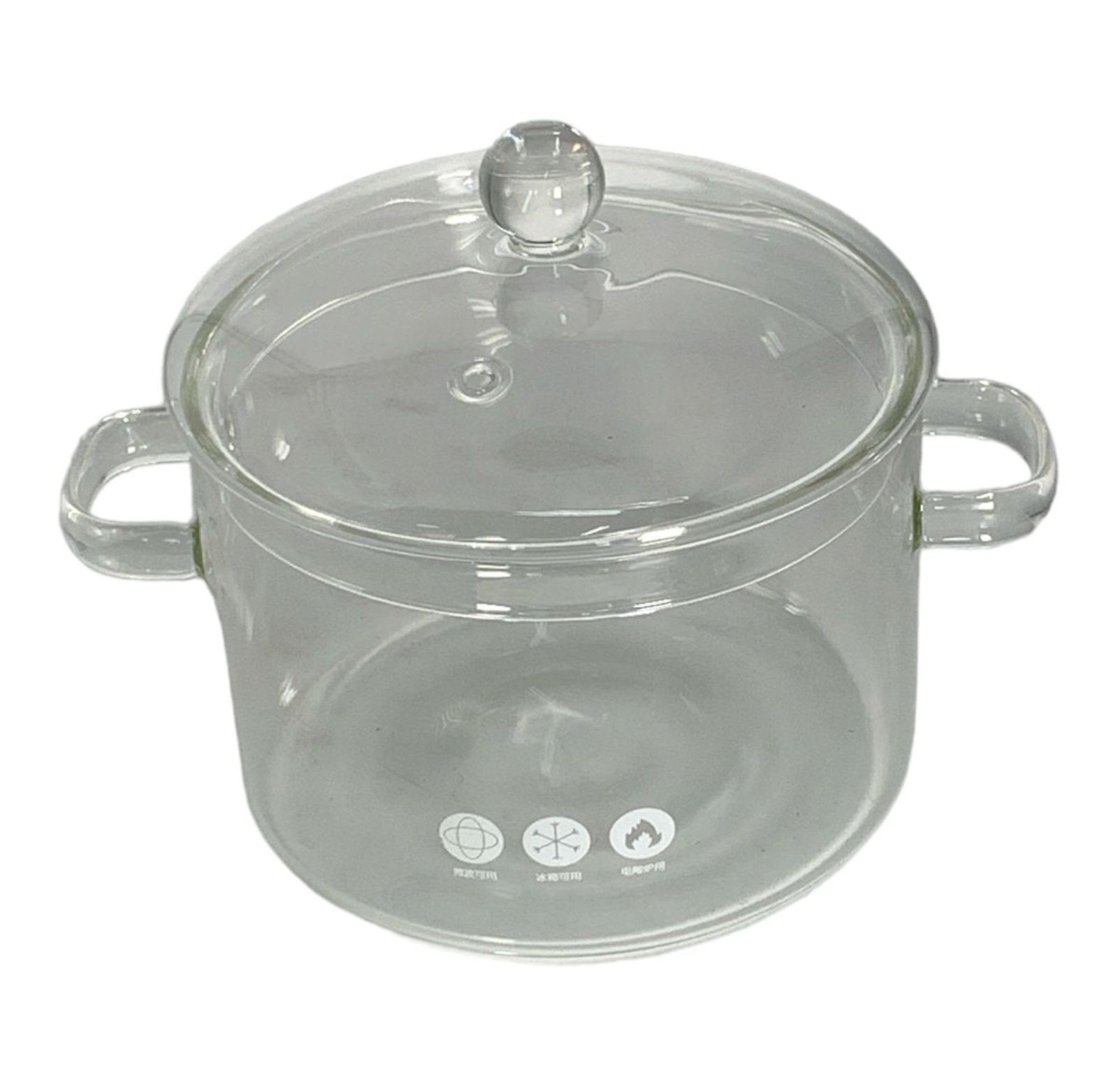 Transparent Borosilicate glass pot