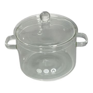 Transparent Borosilicate glass pot