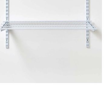 Double Slot Wallband Wire Shelf, White, 800mm x 405mm(3 pack) BY WOODLY