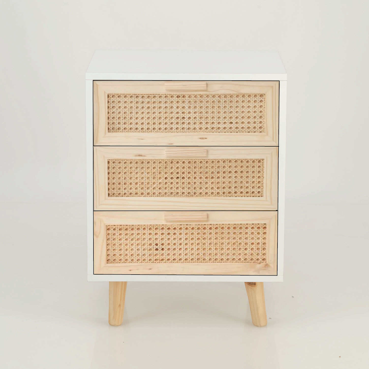 Romeo 3 Drawer Pedestal - White