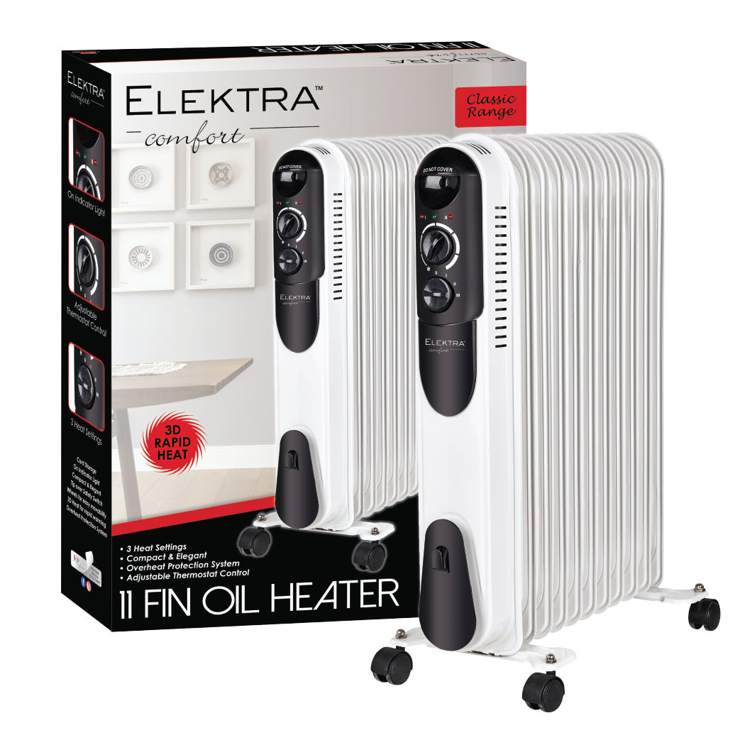 Oil Heater 11 Fin ELEKTRA | LEROY MERLIN South Africa