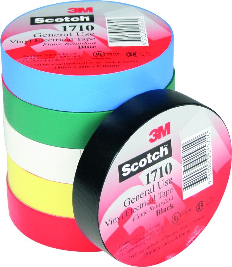 1710 BLACK GENERAL PURPOSE PVC ELEC TAPE 0.18mm THICK