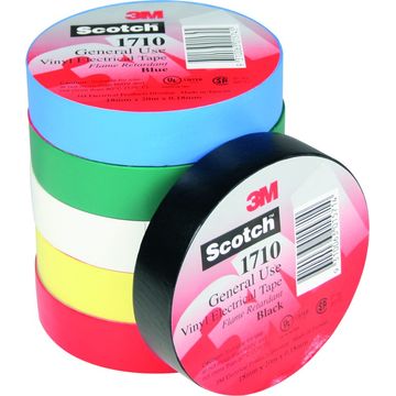 1710 BLACK GENERAL PURPOSE PVC ELEC TAPE 0.18mm THICK