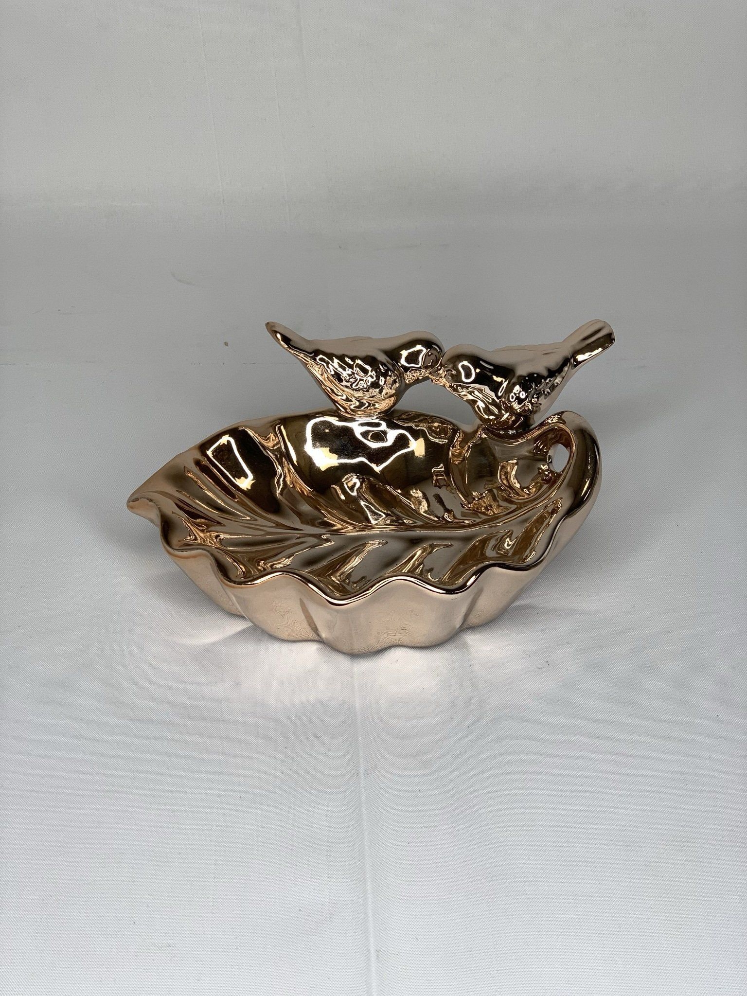 LEAF WITH BIRDS ROSEGOLD