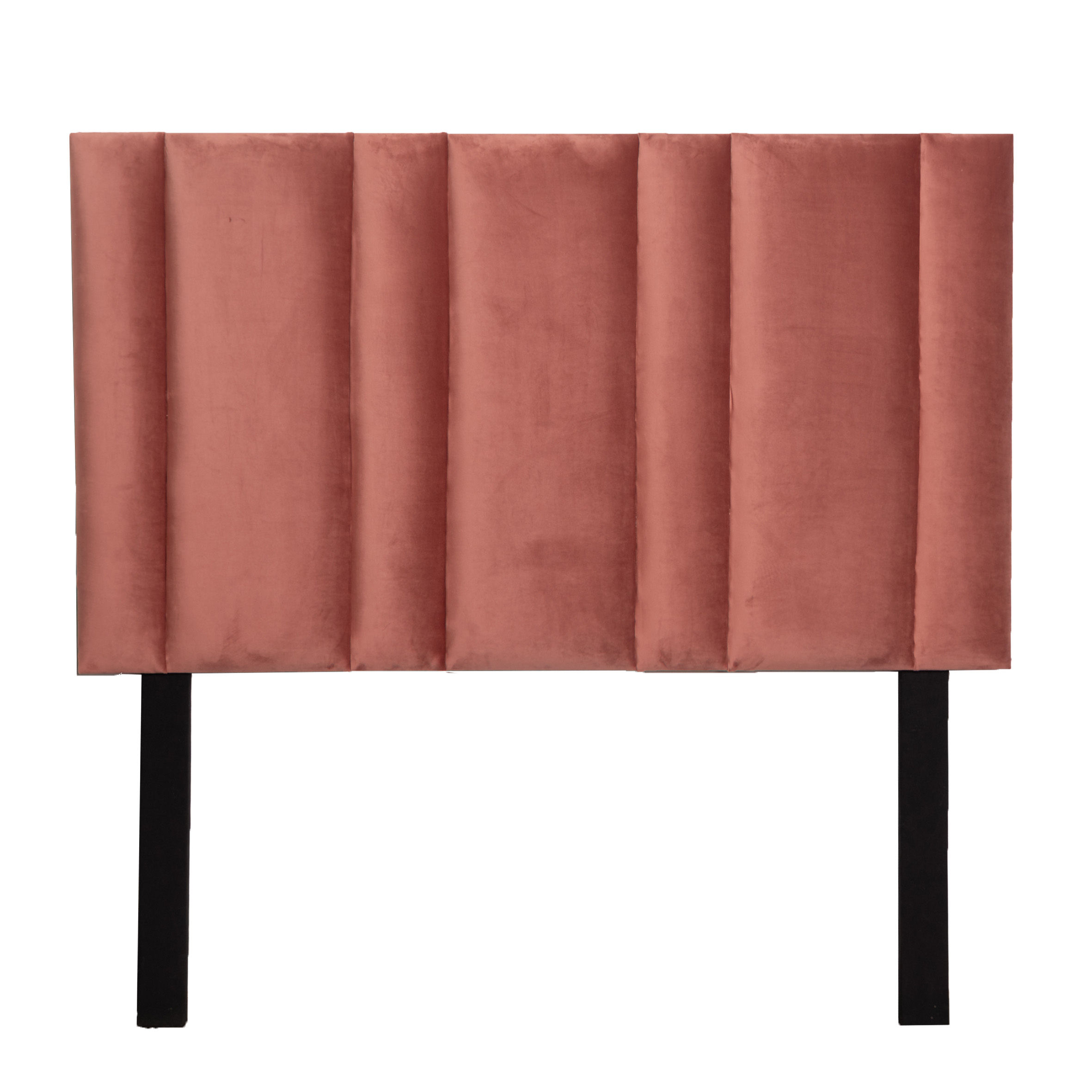 Mia Headboard - Pink Velvet - Double