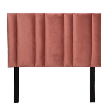Mia Headboard - Pink Velvet - Double