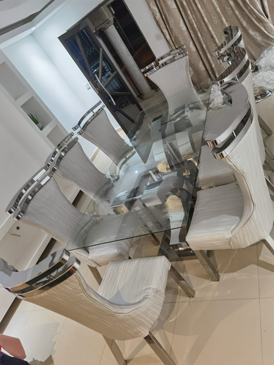 8 Seater Stainless Steel Dining Room Suite