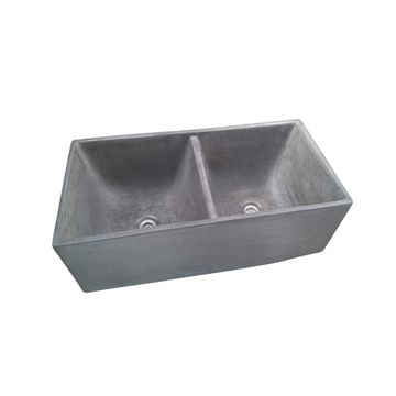 Large charcoal double concrete kitchen butler basin 800 x 400x 260mm