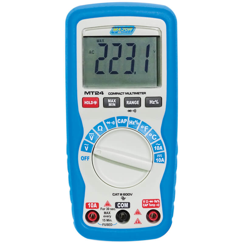 1000V AC/DC Compact Multimeter (MT24) - Major Tech